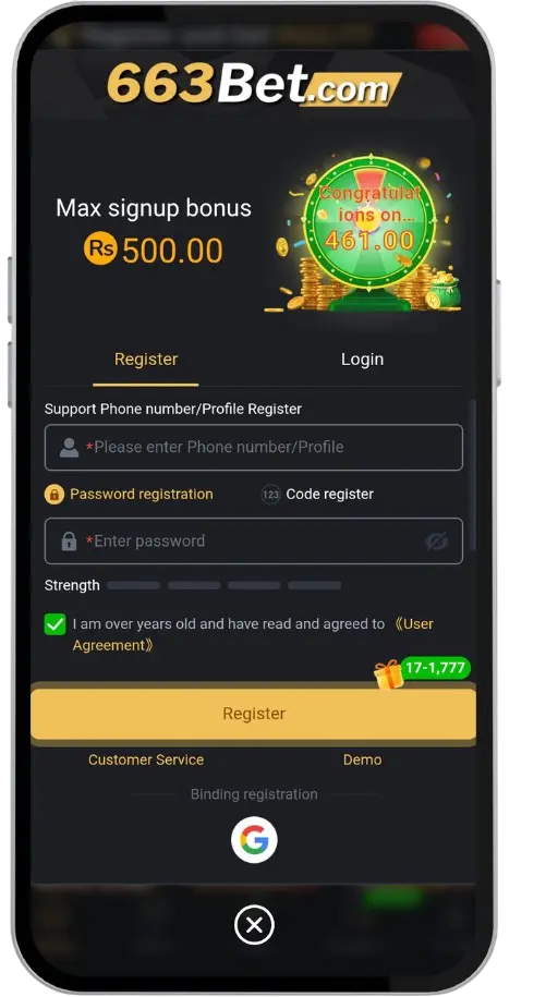Sign-up 663Bet Game and get Rs. 500 Welcomre bonuses