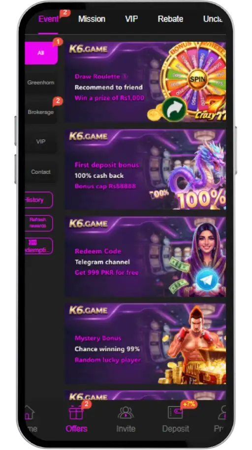 download K6 Game and get Rewards